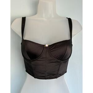 SKIMS Longline Black Bra XS NWOT Unlined